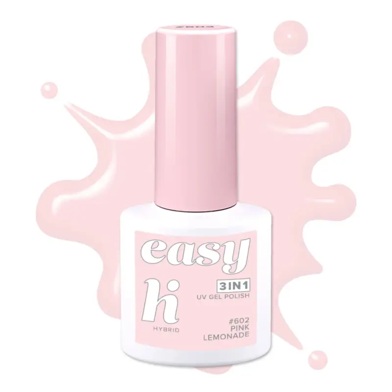 UV Gel Polish Smalto semipermanente EASY 3in1 #602 Pink Lemonade - Smalto gel e semipermanente #602 Pink Lemonade