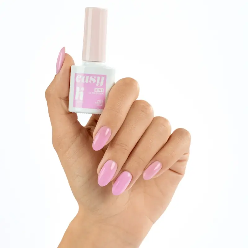 UV Gel Polish Smalto semipermanente EASY 3in1 #604 Happy Pink - Smalto gel e semipermanente #604 Happy Pink miniatura 2