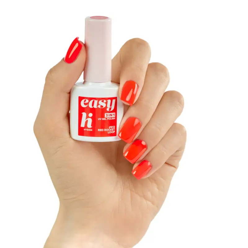 UV Gel Polish Smalto semipermanente EASY 3in1 #612 Red Rocket Loop - Smalto gel e semipermanente #612 Red Rocket Loop miniatura 2