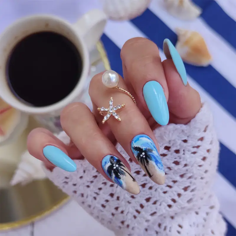 UV Gel Polish Travel Smalto Semipermanente #314 Sky Blue - Smalto gel e semipermanente #314 Sky Blue miniatura 3