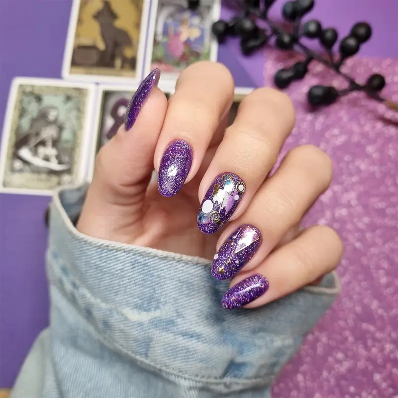 UV Gel Polish Zodiac Smalto Semipermanente #451 Amethyst Aquarius - Smalto gel e semipermanente #451 Amethyst Aquarius miniatura 4