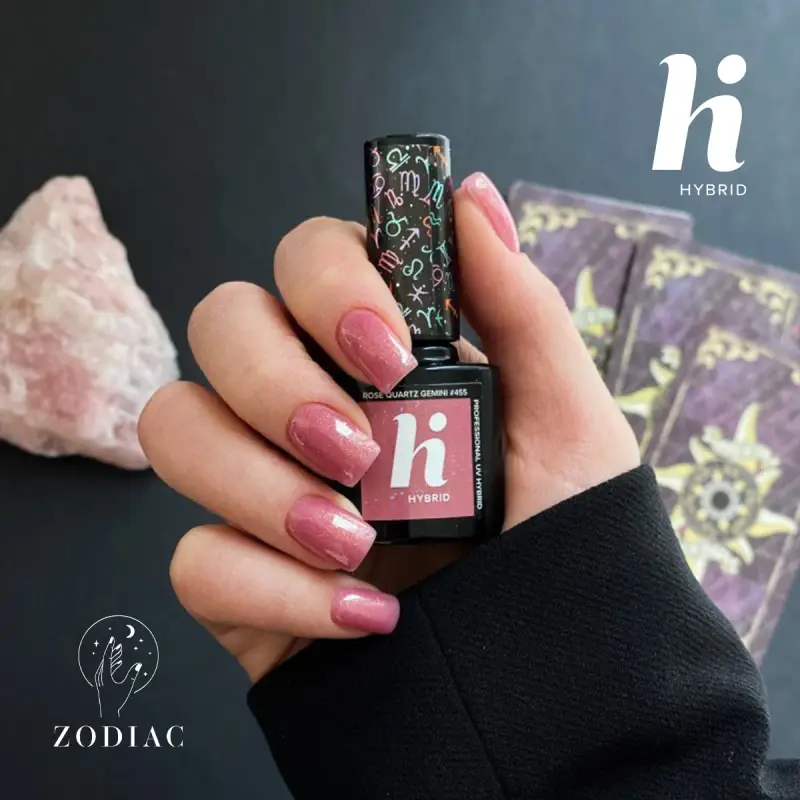 UV Gel Polish Zodiac Smalto Semipermanente #455 Rose Quartz Gemini - Smalto gel e semipermanente #455 Rose Quartz Gemini miniatura 3