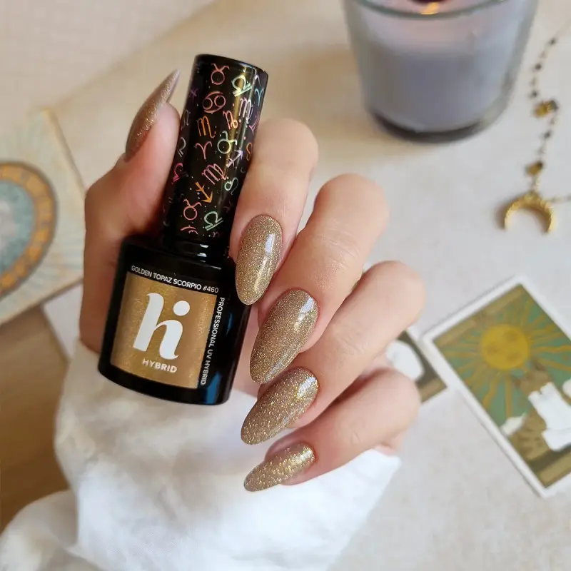 UV Gel Polish Zodiac Smalto Semipermanente #460 Golden Topaz Scorpio - Smalto gel e semipermanente #460 Golden Topaz Scorpio miniatura 3