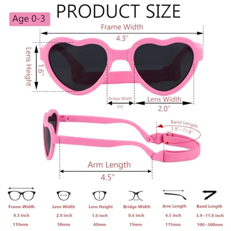 Hifot Bebè Occhiali da sole con Protezione UV400, Polarizzati per Ragazzi e Ragazze - Flessibili, 0 mesi a 3 anni miniatura 2