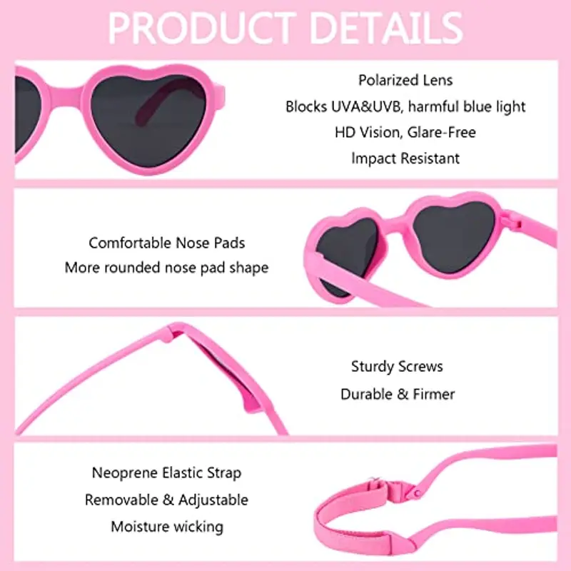 Hifot Bebè Occhiali da sole con Protezione UV400, Polarizzati per Ragazzi e Ragazze - Flessibili, 0 mesi a 3 anni miniatura 3