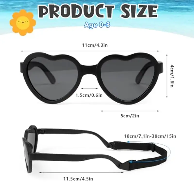 Hifot Bebè Occhiali da sole, Protezione UV400 polarizzata Ragazza miniatura 2