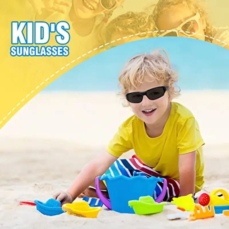 Hifot Occhiali da sole Bambino Bambina con Fascia Elastica, Protezione UV400 Polarizzata TPEE Telaio Flessibile Bebè miniatura 2