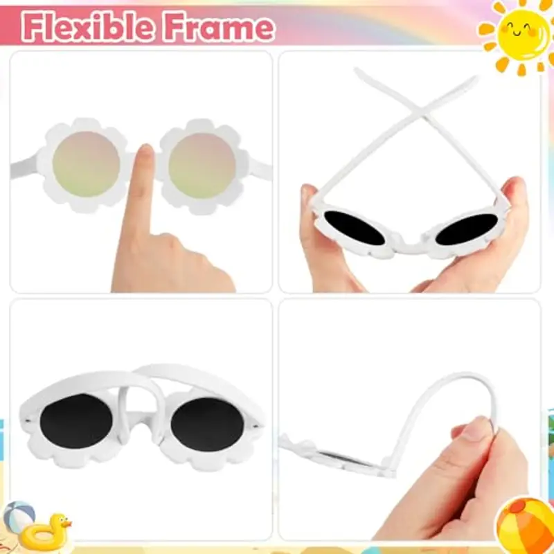 Hifot Occhiali da sole Polarizzati Baby, Occhiali da Sole Con Regolabili cinghia UV400 protezione UV Ponte nasale in Silicone Morbido per neonati da 0 mesi a 2 anni miniatura 2