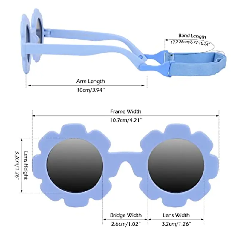 Hifot Occhiali da sole Polarizzati Baby, Occhiali da Sole Con Regolabili cinghia UV400 protezione UV Ponte nasale in Silicone Morbido per neonati da 0 mesi a 2 anni miniatura 3