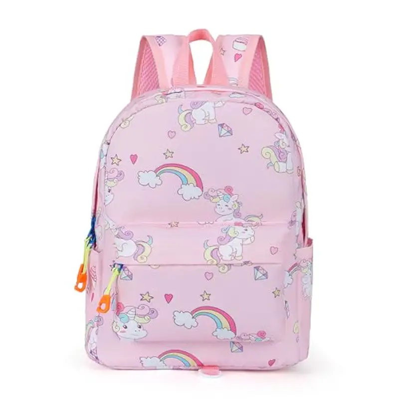 Hifot Unicorno Zaino Bambina, Materna Zainetto per Scuola Bambino Mini Zaini Cinghie Regolabili con Fascia Toracica Unicorno Zaino Regali Bambini