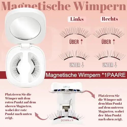 Higu clace Ciglia magnetiche, ciglia magnetiche con applicatore, look naturale magnetico, non necessita di colla miniatura 3