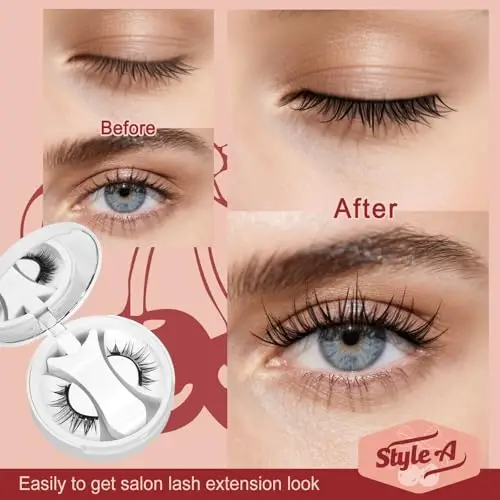 Higu clace Cils magnétiques, cils magnétiques sans eye-liner, cils magnétiques aspect naturel, cils magnétiques avec miniatura 2