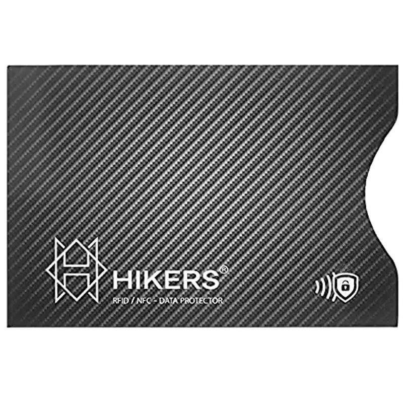 HIKERS Carta di blocco RFID/NFC Protezione per carta di credito contactless, carte bancaria, pasaporto, carta bancomat (Pack 12 Custodie Blocco RFID)