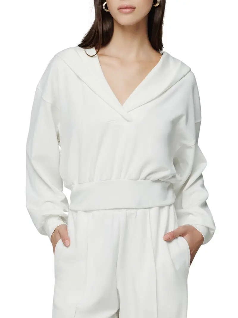 felpa cappuccio hinnominate da donna - bianco