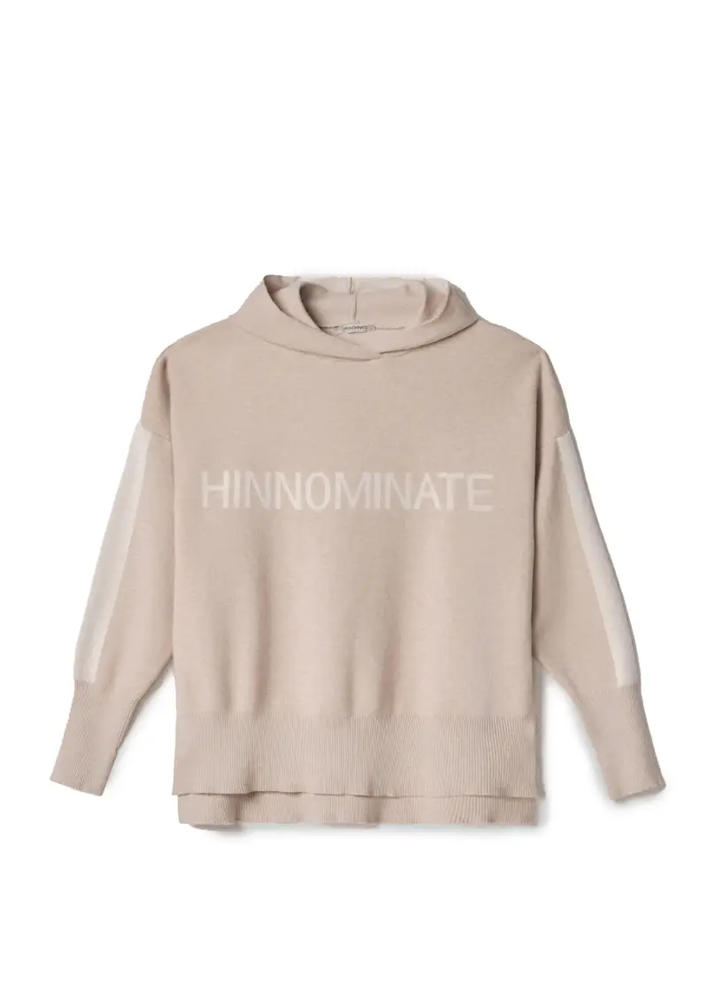 Hinnominate Maglia Donna beige con Cappuccio