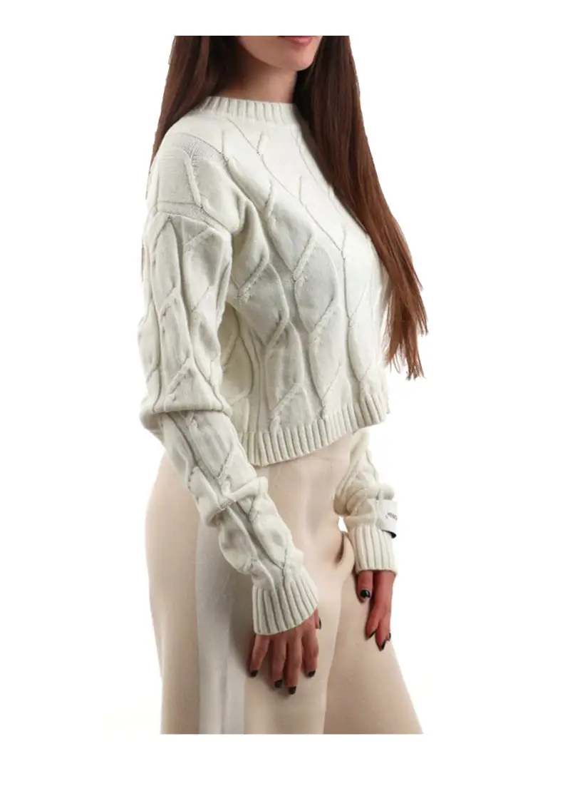 Hinnominate Maglia Donna Burro con Trecce miniatura 2