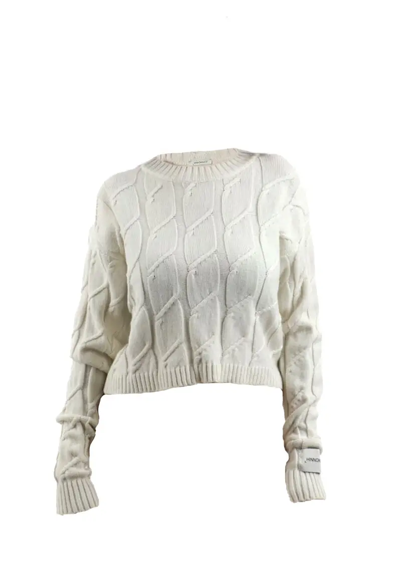 Hinnominate Maglia Donna Burro con Trecce