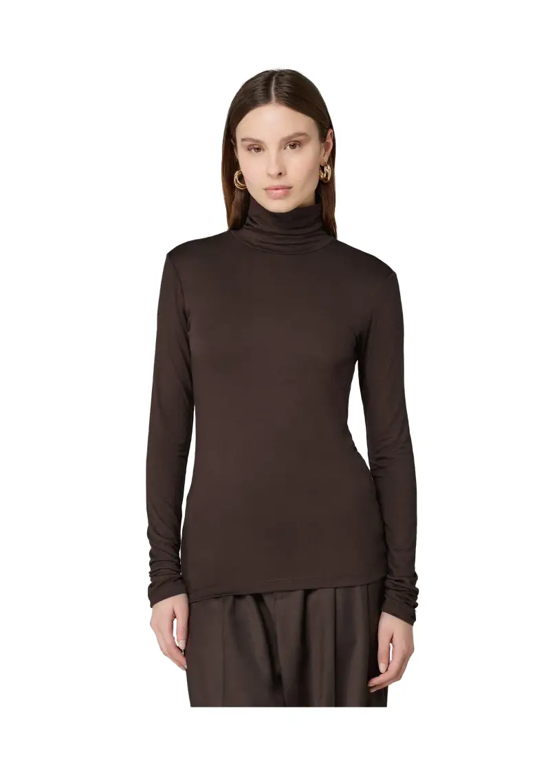 Hinnominate Maglia Donna Dolcevita in Viscosa Moro miniatura 2