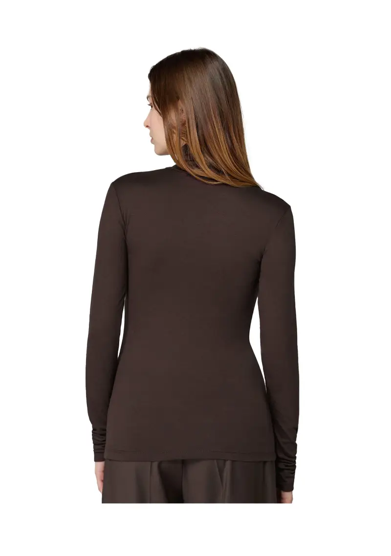 Hinnominate Maglia Donna Dolcevita in Viscosa Moro miniatura 3