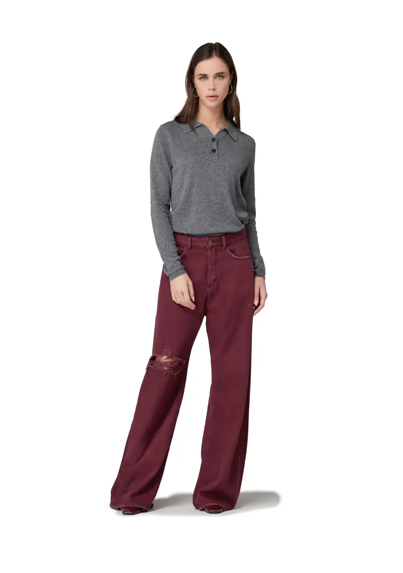Pantalone Donna Bordeaux miniatura 2