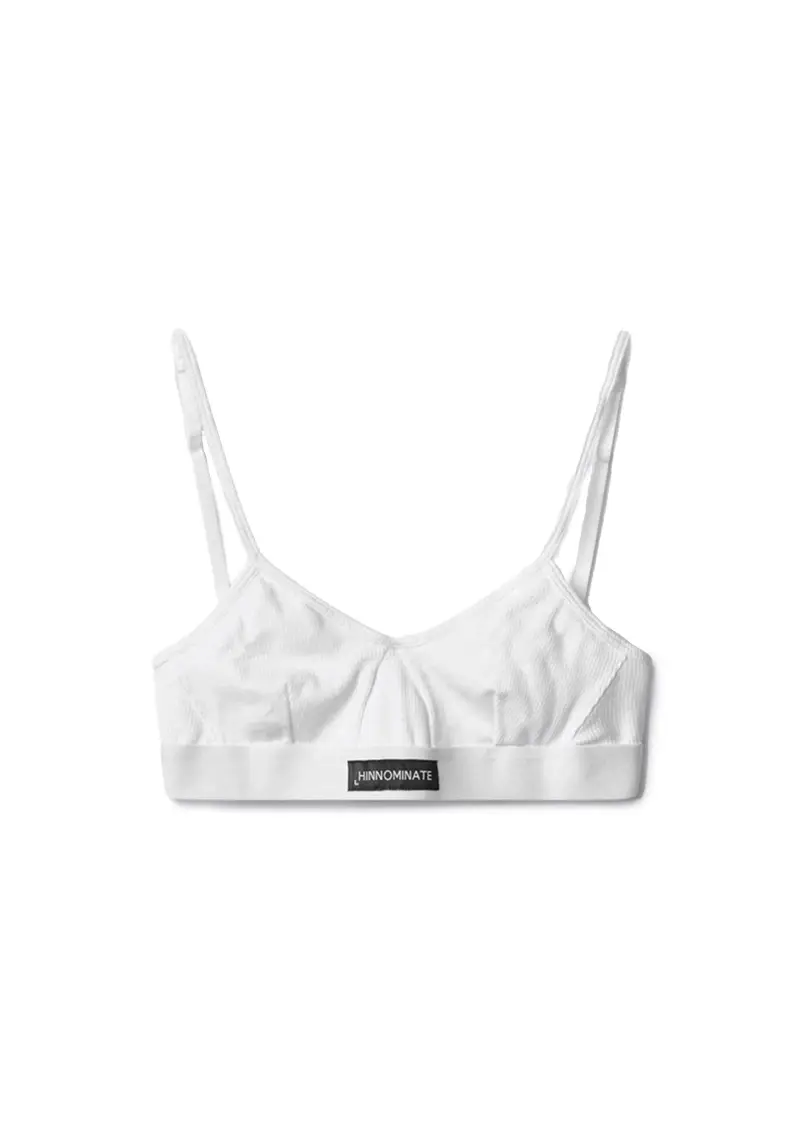 Hinnominate Reggiseno Donna Bianco In Costina Con Elastico