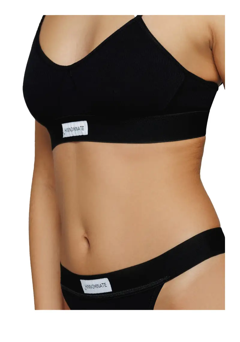 Hinnominate Reggiseno Donna Nero in Cotone miniatura 2