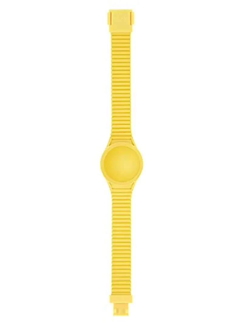 HIP HOP CINTURINO DONNA SOLARE 34 MM REGOLABILE IN SILICONE GIALLO HBU0534
