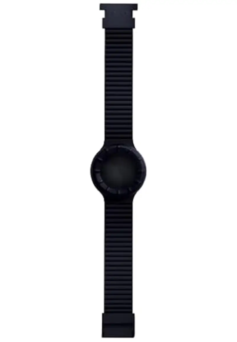 HIP HOP Cinturino Intercambiabile per Orologio Unisex per Cassa da 32 mm Colore Completamente Nero in Silicone Morbido Resistente all'Acqua HBU0012