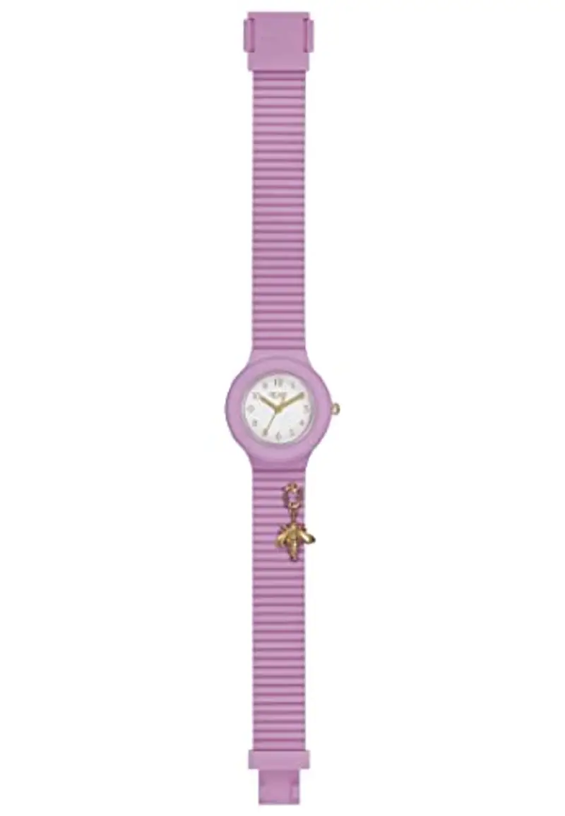 HIP HOP, Collezione Dancing in the Light, Orologio Donna Bubble Gum, Cinturino in Silicone Intercambiabile e Regolabile, Ciondolo con Ape, Cassa 32 mm, Movimento al Quarzo, Resistente all'Acqua, Rosa