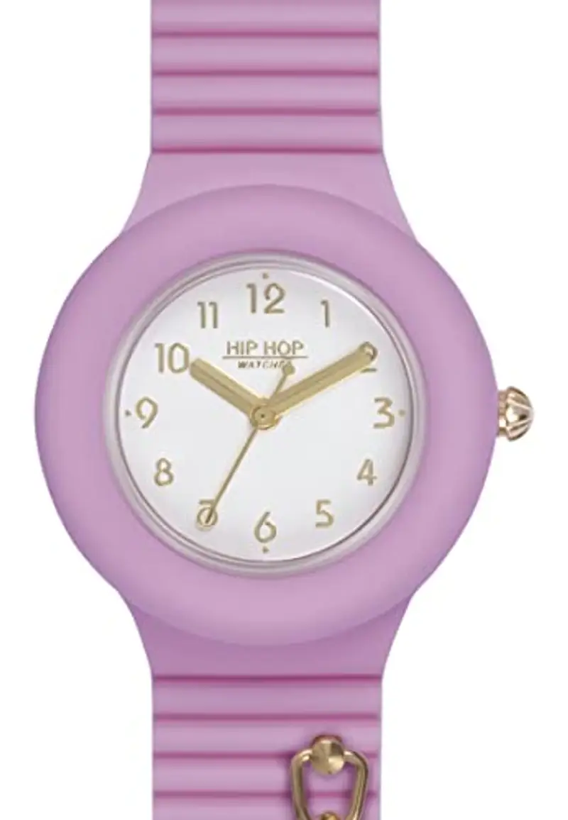 HIP HOP, Collezione Dancing in the Light, Orologio Donna Bubble Gum, Cinturino in Silicone Intercambiabile e Regolabile, Ciondolo con Ape, Cassa 32 mm, Movimento al Quarzo, Resistente all'Acqua, Rosa miniatura 2