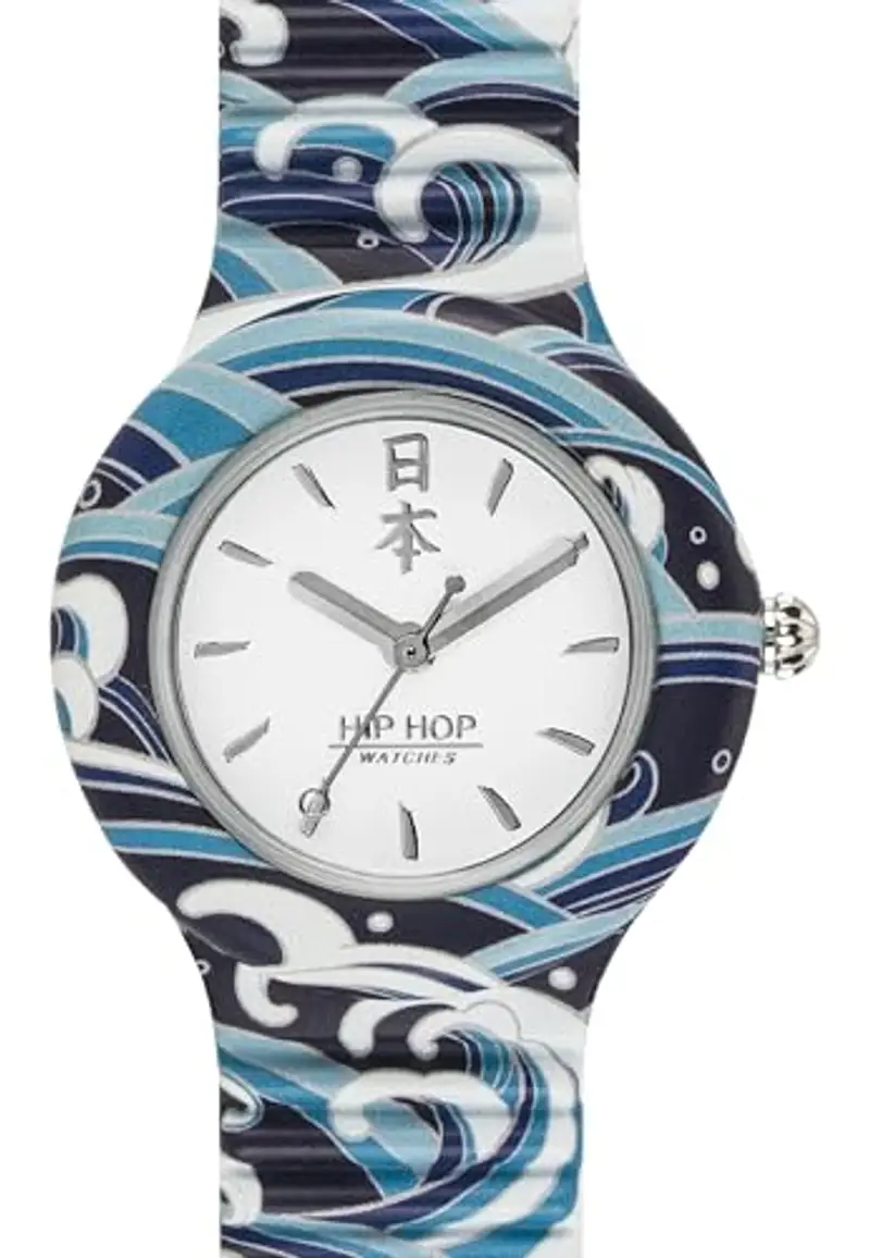 HIP HOP, Collezione I Love Japan, Orologio Donna Blue, Cinturino in Silicone Intercambiabile, Pratica Chiusura, Cassa 32mm, Movimento al Quarzo, Resistente all'Acqua, Lunghezza Regolabile, Multicolor miniatura 2