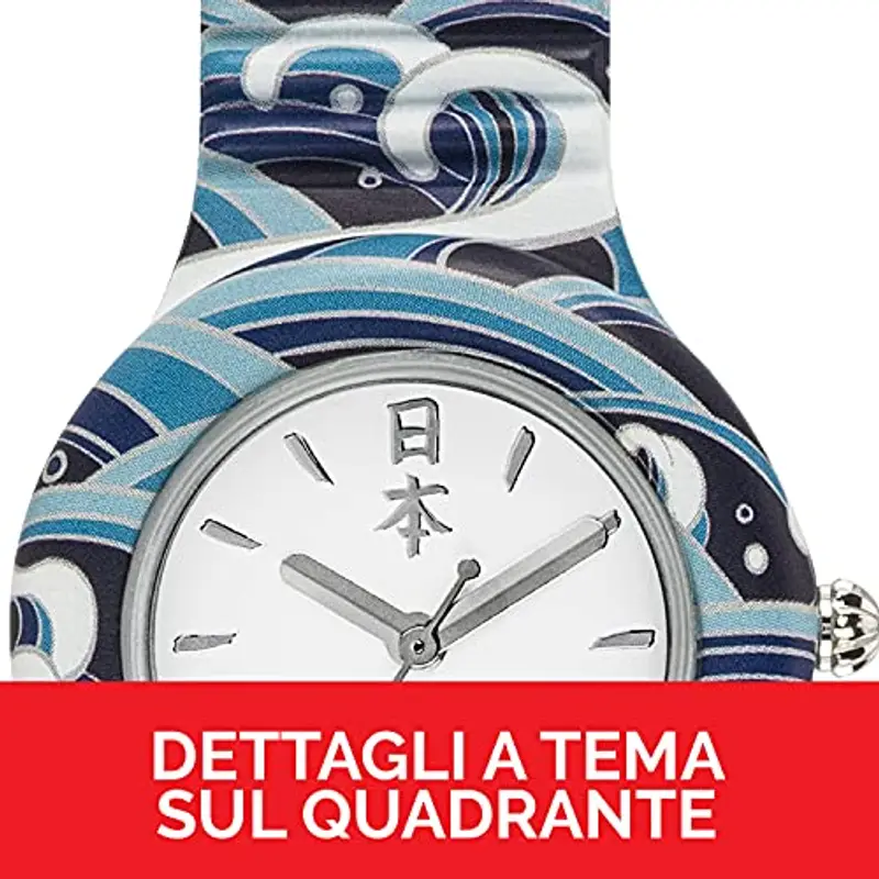HIP HOP, Collezione I Love Japan, Orologio Donna Blue, Cinturino in Silicone Intercambiabile, Pratica Chiusura, Cassa 32mm, Movimento al Quarzo, Resistente all'Acqua, Lunghezza Regolabile, Multicolor miniatura 3