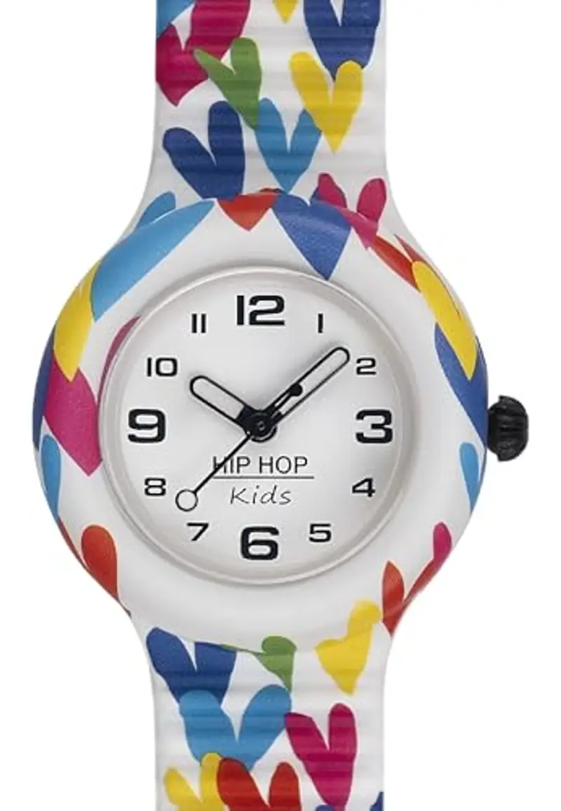 Hip Hop, Collezione Kids Fun, Orologio Bambina Colourful Heart, con Cinturino in Silicone Intercambiabile, Pratica Chiusura, Cassa 28mm, Movimento al Quarzo, Resistente all'Acqua, Lunghezza Regolabile miniatura 2