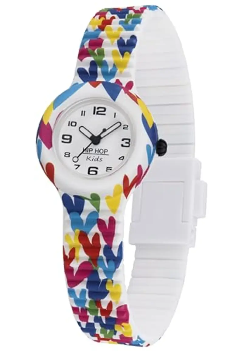 Hip Hop, Collezione Kids Fun, Orologio Bambina Colourful Heart, con Cinturino in Silicone Intercambiabile, Pratica Chiusura, Cassa 28mm, Movimento al Quarzo, Resistente all'Acqua, Lunghezza Regolabile miniatura 3
