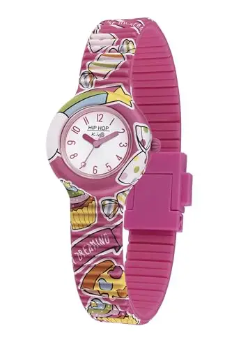 HIP HOP, Collezione Kids Fun, Orologio Bambina, con Cinturino in Silicone, Indici e Sfere Colorate, Cassa 28 mm,