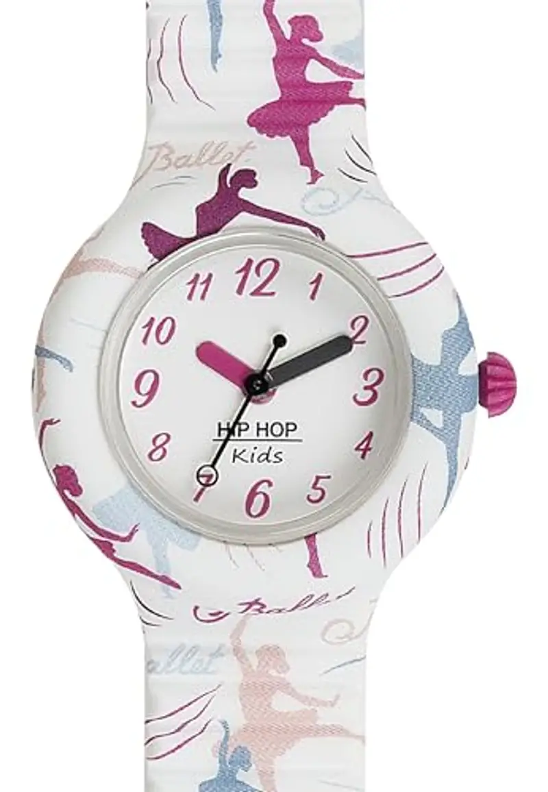 HIP HOP, Collezione Kids Fun, Orologio Bambina Dancer, con Cinturino in Silicone Intercambiabile, Pratica Chiusura, Cassa 28 mm, Movimento al Quarzo, Resistente all'Acqua Fino a 50 m, con Fantasie miniatura 2