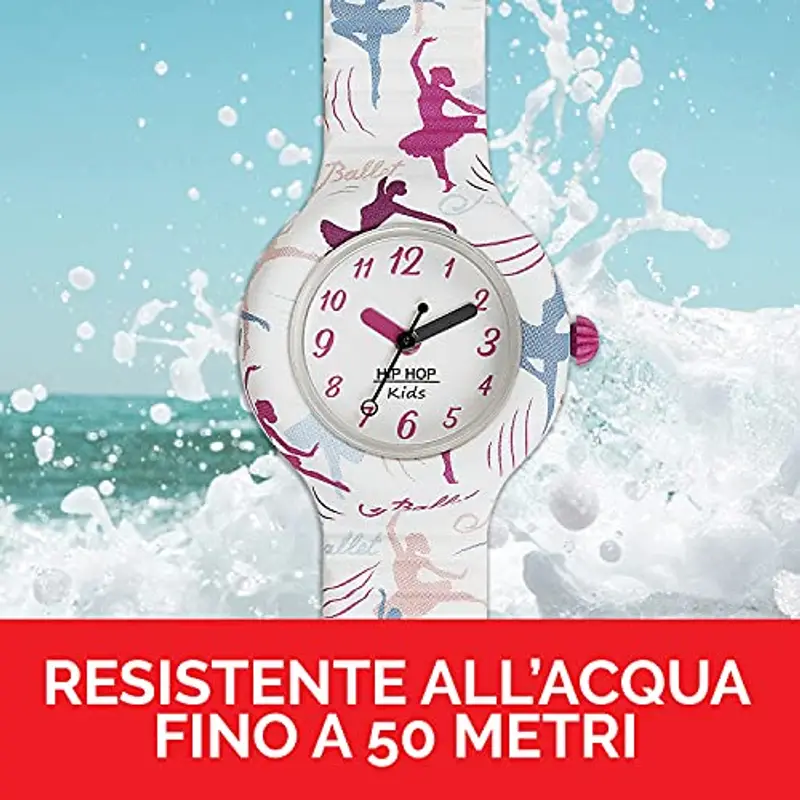 HIP HOP, Collezione Kids Fun, Orologio Bambina Dancer, con Cinturino in Silicone Intercambiabile, Pratica Chiusura, Cassa 28 mm, Movimento al Quarzo, Resistente all'Acqua Fino a 50 m, con Fantasie miniatura 3