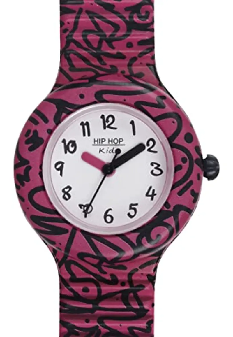 HIP HOP, Collezione Kids Fun, Orologio Bambina Fluo Fucsia, con Cinturino in Silicone Intercambiabile, Pratica miniatura 2