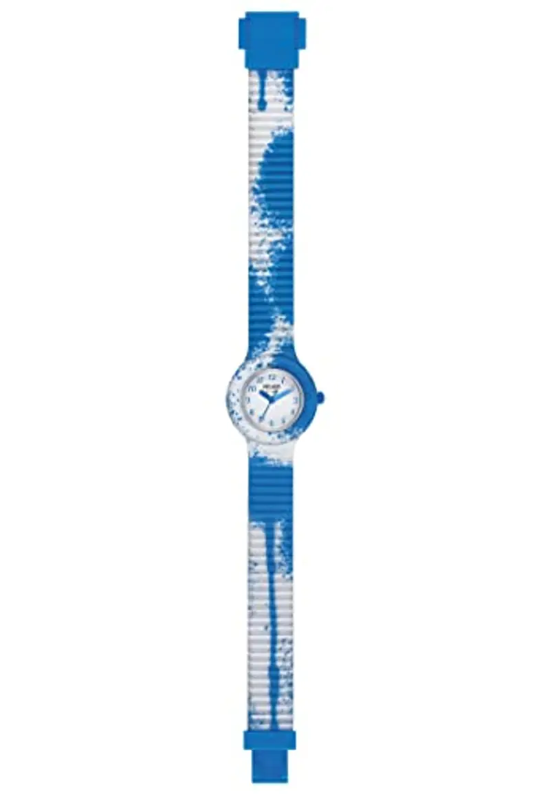 HIP HOP, Collezione Kids Fun, Orologio Bambini Blue Paint, con Cinturino Intercambiabile in Silicone e Tessuto, Pratica