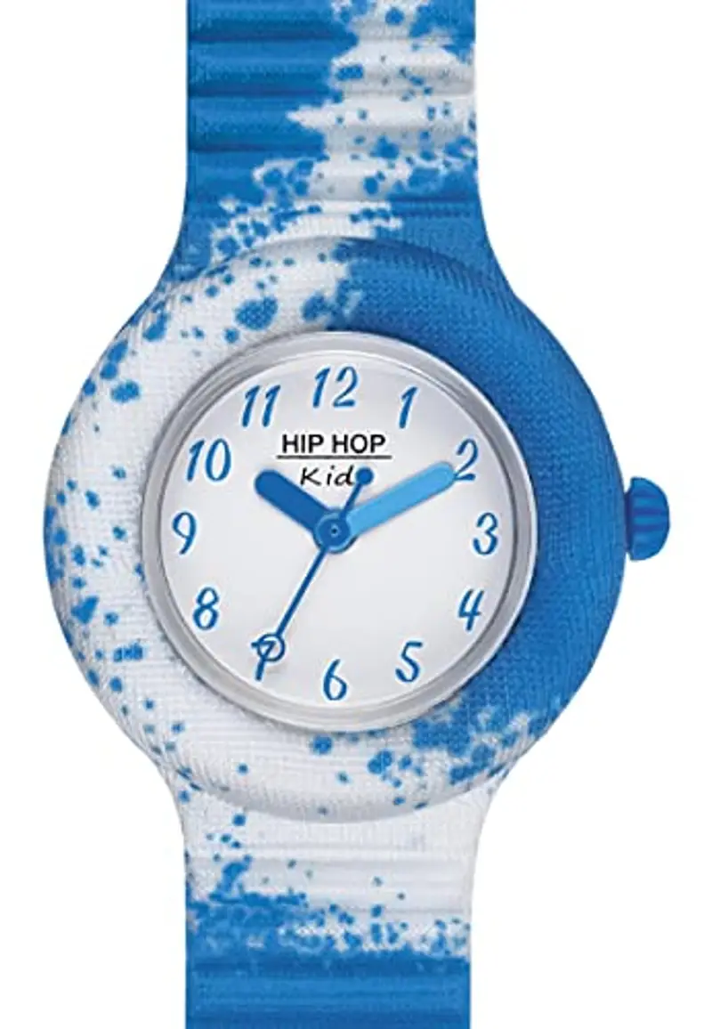 HIP HOP, Collezione Kids Fun, Orologio Bambini Blue Paint, con Cinturino Intercambiabile in Silicone e Tessuto, Pratica miniatura 2