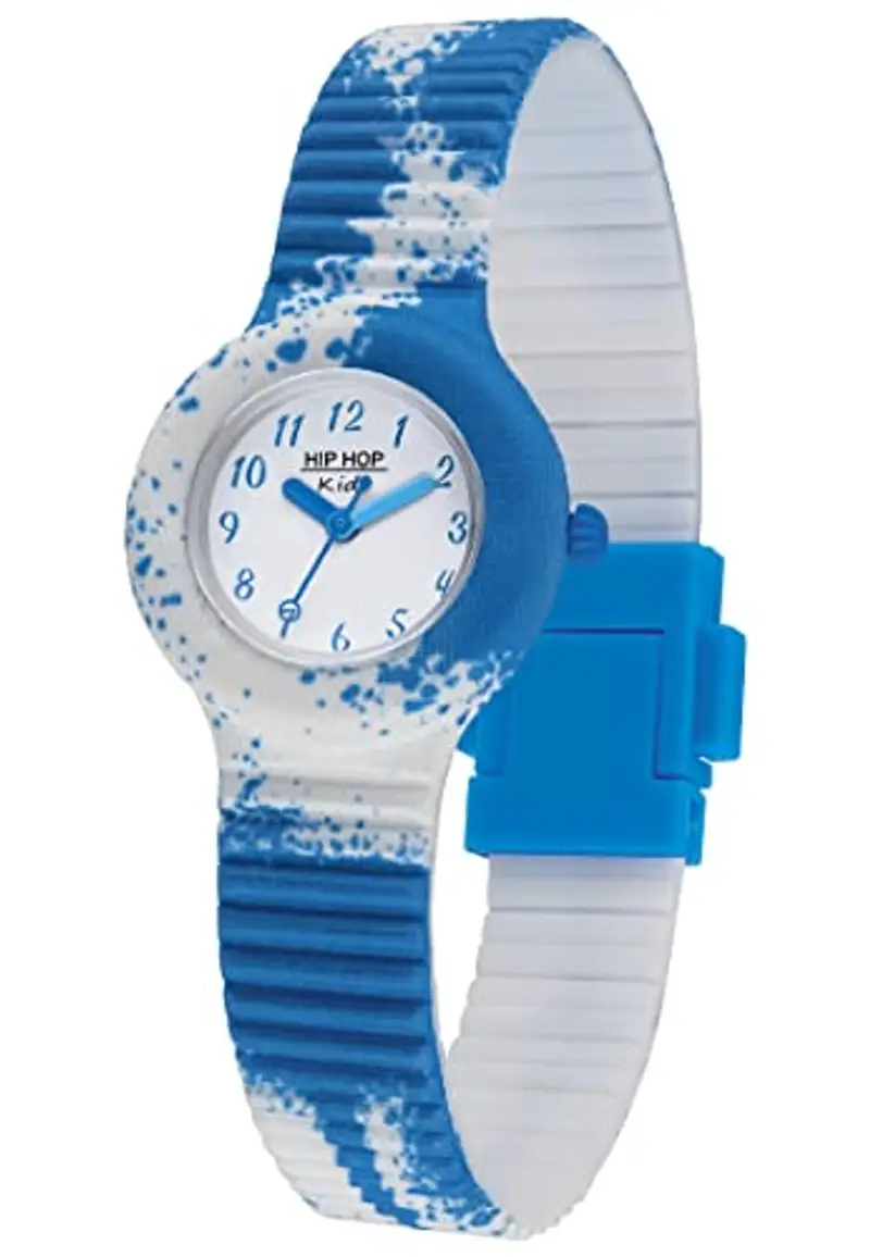 HIP HOP, Collezione Kids Fun, Orologio Bambini Blue Paint, con Cinturino Intercambiabile in Silicone e Tessuto, Pratica miniatura 3