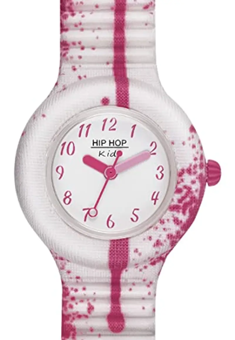 HIP HOP, Collezione Kids Fun, Orologio Bambini Pink Paint, con Cinturino Intercambiabile in Silicone e Tessuto, Pratica Chiusura, Indici Fucsia, Sfere Rosa e Fucsia, Cassa 28 mm, Movimento al Quarzo miniatura 2