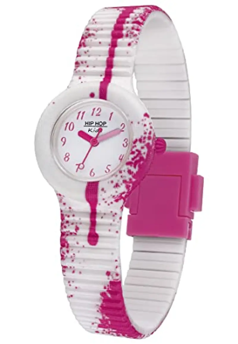 HIP HOP, Collezione Kids Fun, Orologio Bambini Pink Paint, con Cinturino Intercambiabile in Silicone e Tessuto, Pratica Chiusura, Indici Fucsia, Sfere Rosa e Fucsia, Cassa 28 mm, Movimento al Quarzo miniatura 3