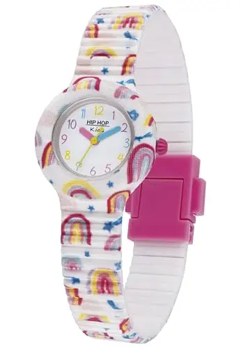 HIP HOP, Collezione Kids Fun, Orologio Bambini Rainbow, con Cinturino Intercambiabile in Silicone e Tessuto, Pratica miniatura 3
