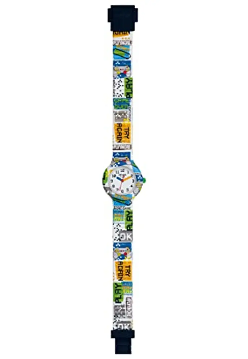 HIP HOP, Collezione Kids Fun, Orologio Bambino Game, con Cinturino in Silicone Intercambiabile, Pratica Chiusura, Cassa 28 mm, Movimento al Quarzo, Resistente all'Acqua, Lunghezza Regolabile