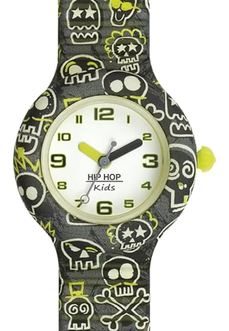 HIP HOP, Collezione Kids Fun, Orologio Bambino Skull, con Cinturino in Silicone Intercambiabile, Pratica Chiusura, Cassa 28mm, Movimento al Quarzo, Resistente all'Acqua, Lunghezza Regolabile miniatura 2