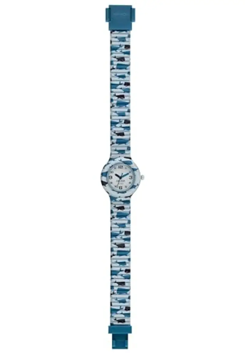 HIP HOP, Collezione Kids Fun, Orologio Bambino Whale, con Cinturino in Silicone Intercambiabile, Indici e Sfere Colorate, Cassa 28 mm, Movimento al Quarzo, Resistente all'Acqua, Lunghezza Regolabile