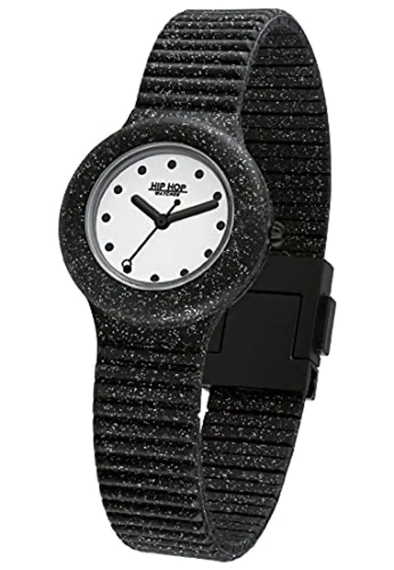 HIP HOP, Collezione Sparkling Mania, Orologio Donna Black Glitter, Cinturino Glitterato in Silicone Soft Touch e Intercambiabile, Pratica Chiusura, Cassa 32 mm, Movimento al Quarzo, Nero miniatura 3