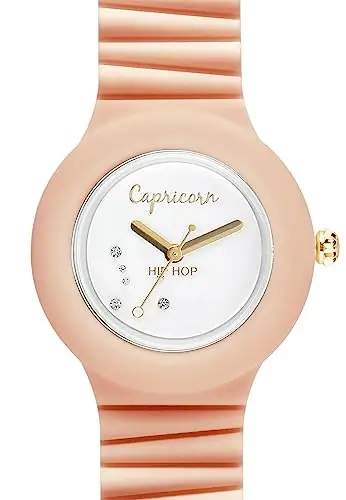 HIP HOP, Collezione Starlights, Orologio Donna e Ragazza, con Cassa Decorata con il Segno del Capricorno, Cinturino in miniatura 2
