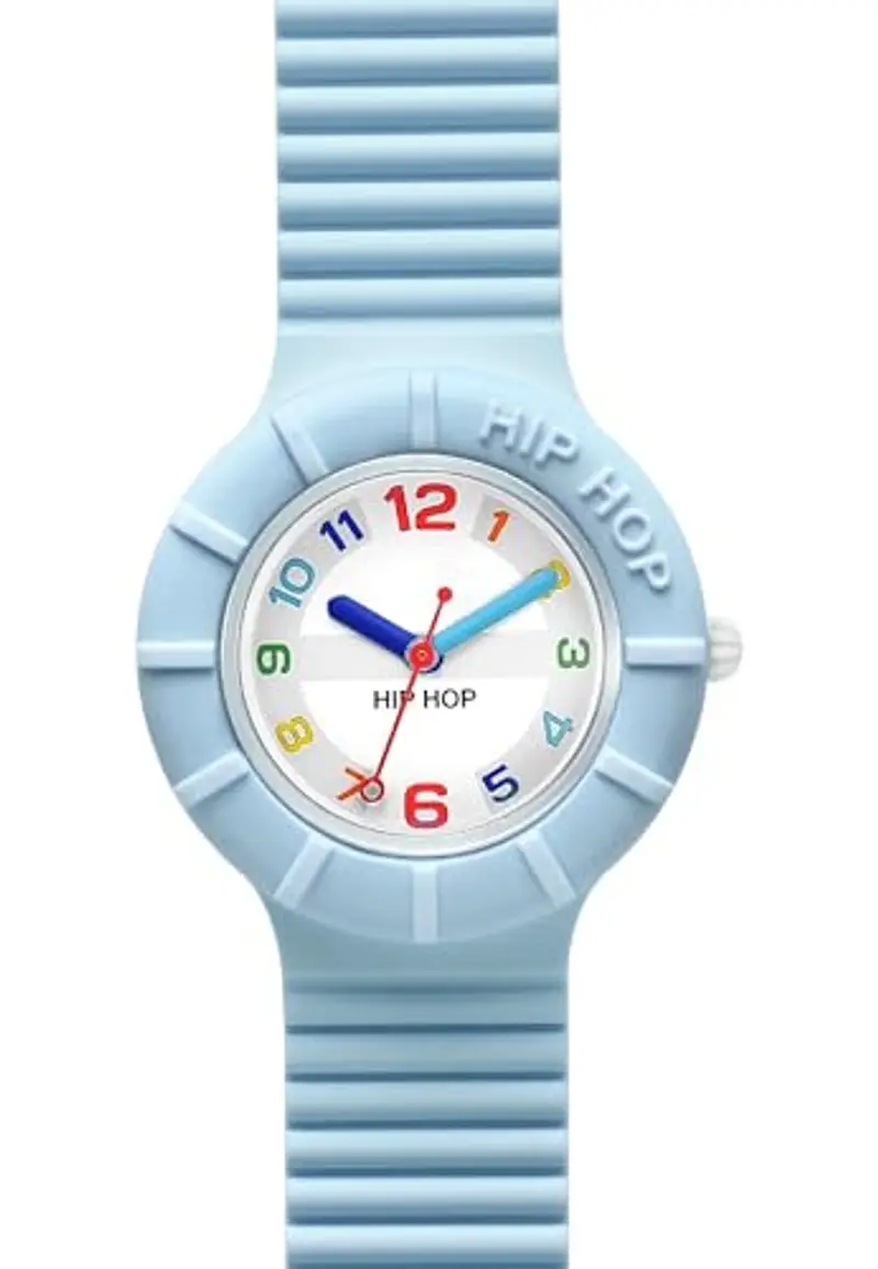 HIP HOP, Numbers Collection, Orologio Donna Light Blue, Cinturino in Silicone Intercambiabile, Pratica Chiusura, Cassa miniatura 2